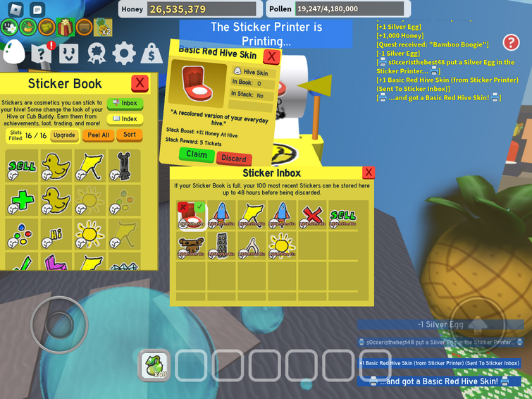 I finally finished black bear’s silver egg questline and got a red hive