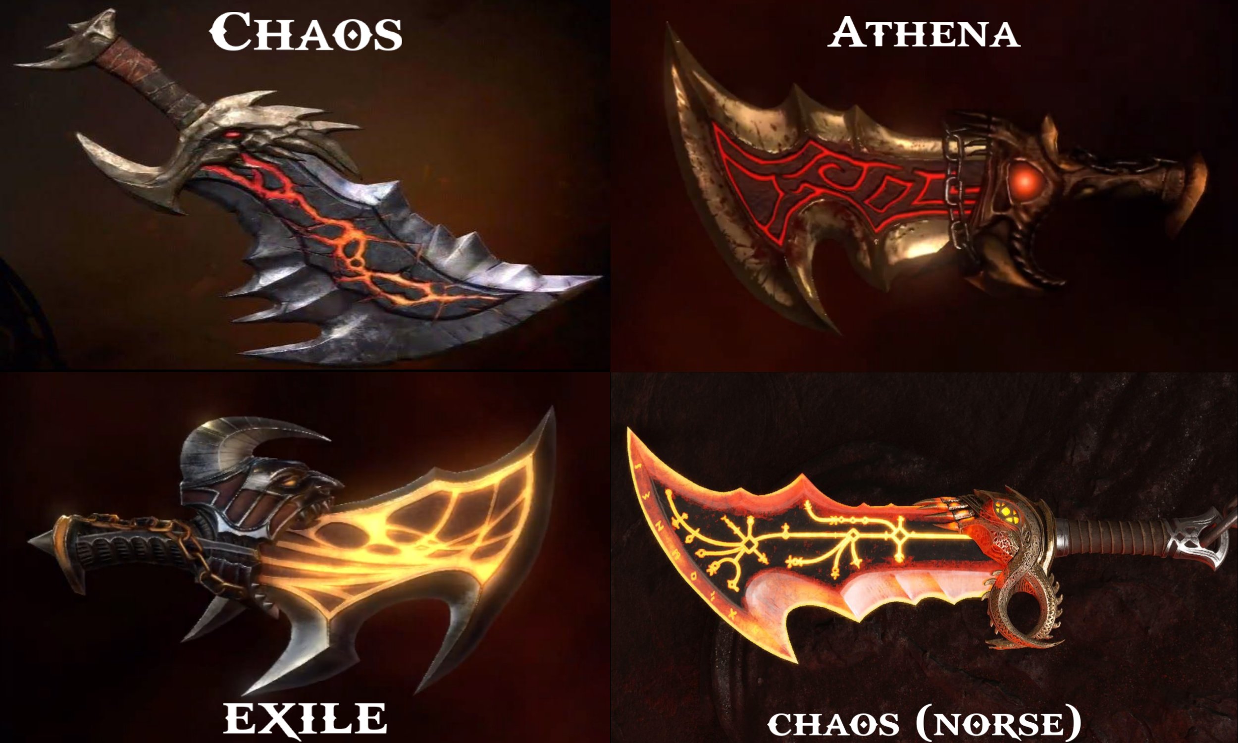 god of war kratos weapons