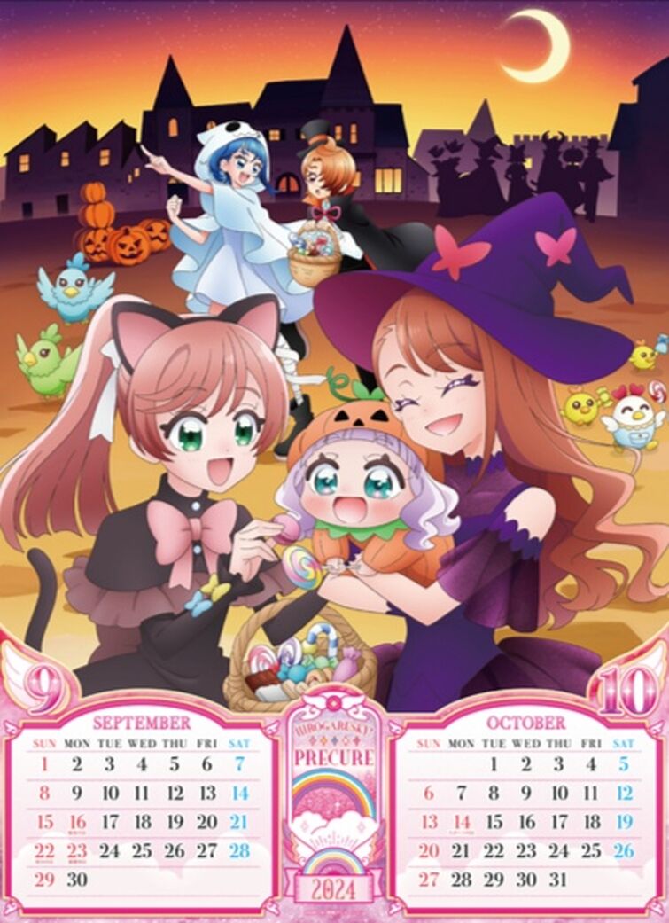 Hirogaru Sky! Precure Pretty Cure 2024 Wall Calendar A2 size CL-018 NEW  Japan