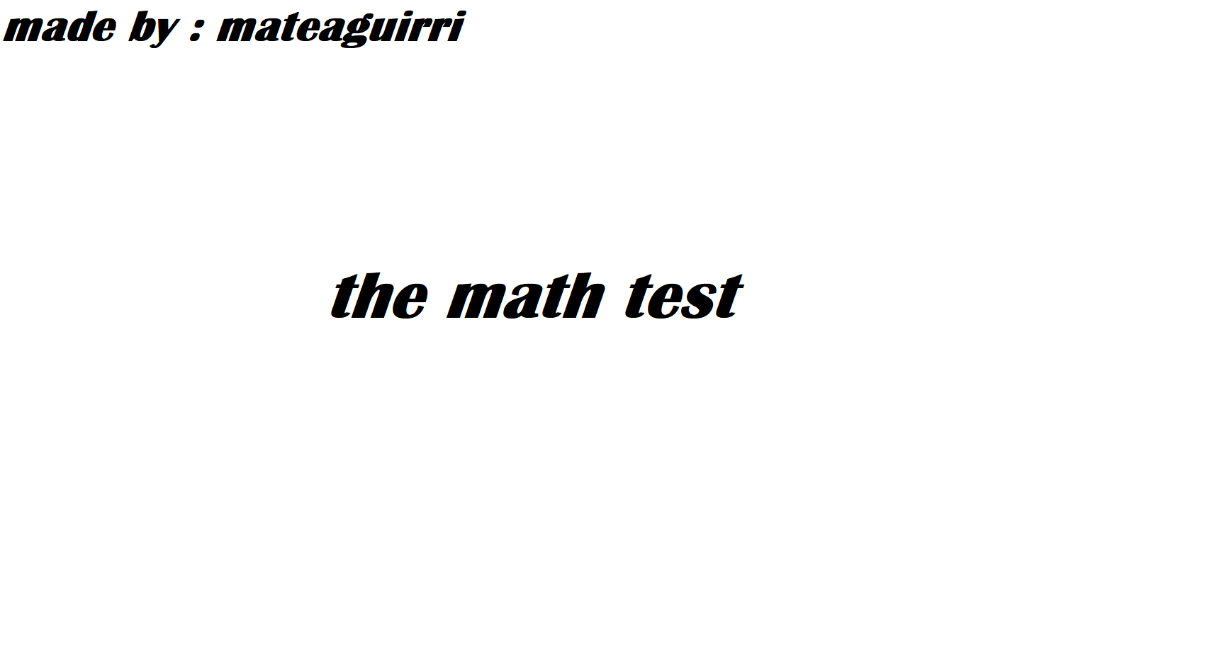 the math test | Fandom
