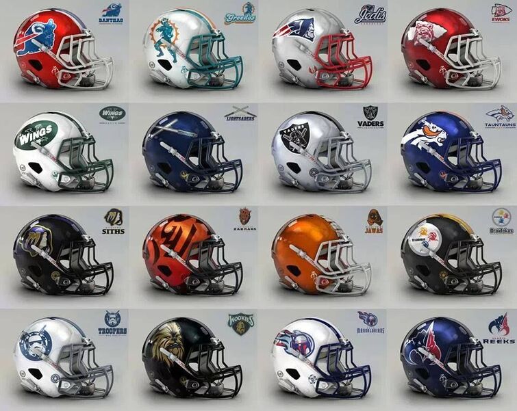 Football helmets in the 'Star Wars' universe