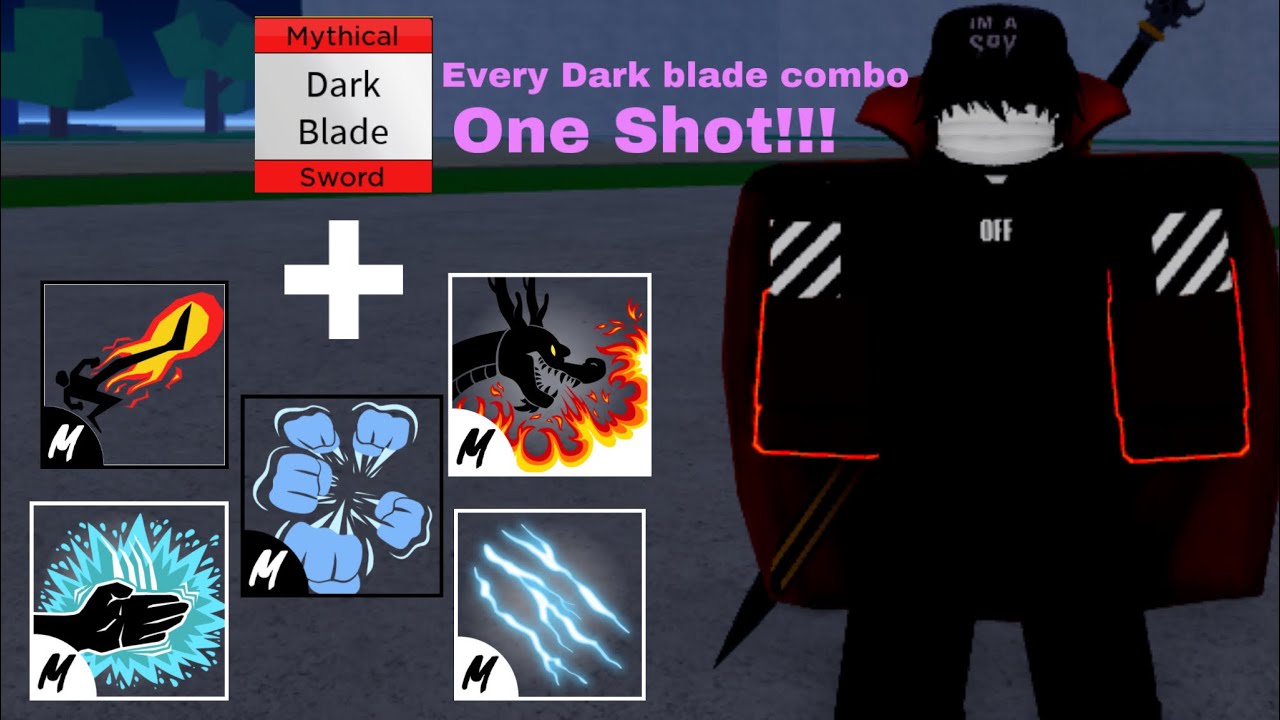 how to combo with dark blade blox fruits｜TikTok Search