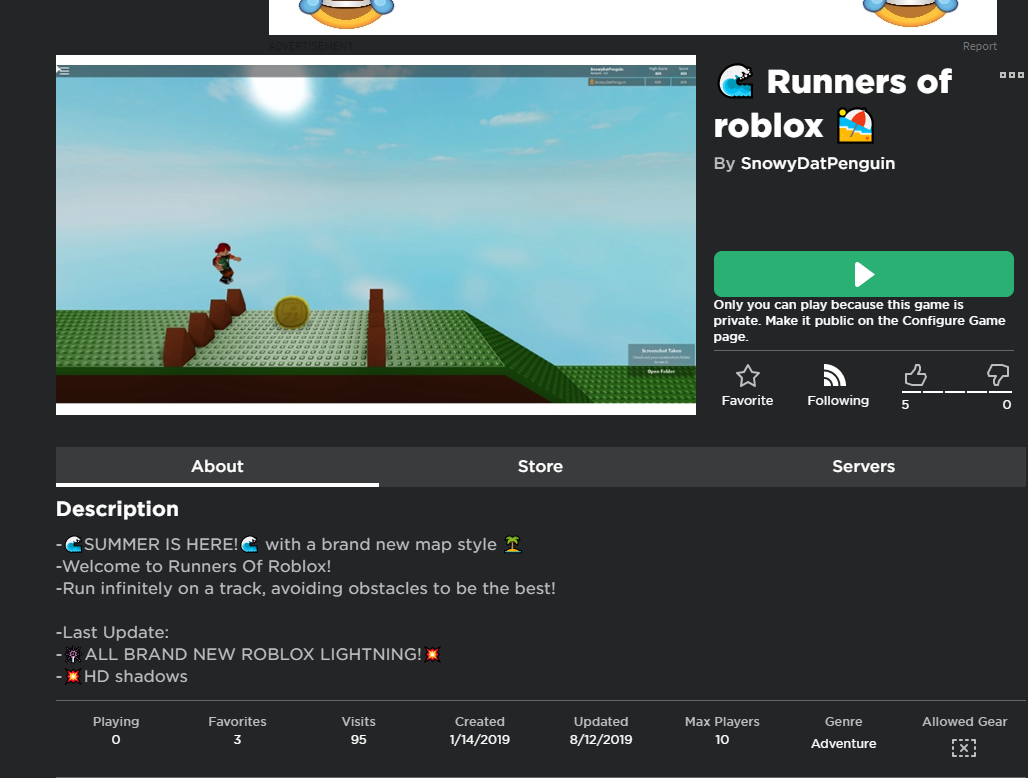 My First Roblox Game Fandom - how to configure a game on roblox