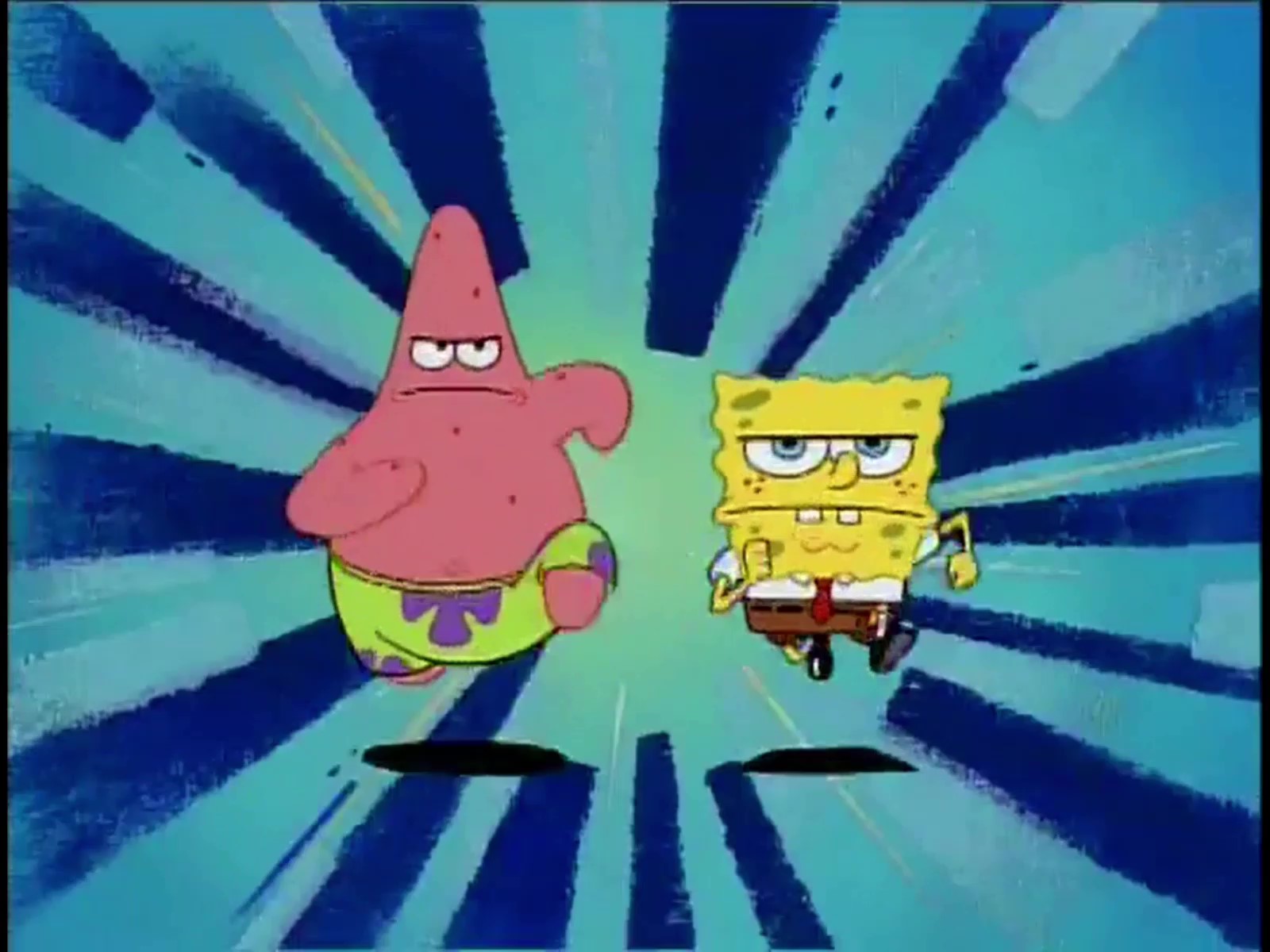 Патрик убегает. Патрик бежит. Spongebob and Patrick Running meme.