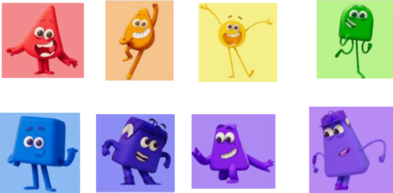 The colourblocks in one image fandom