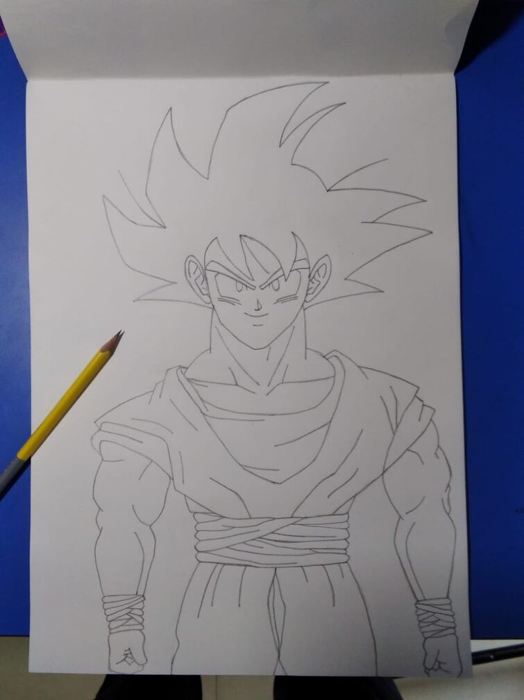 Tried drawing Goku for the first time How is it?