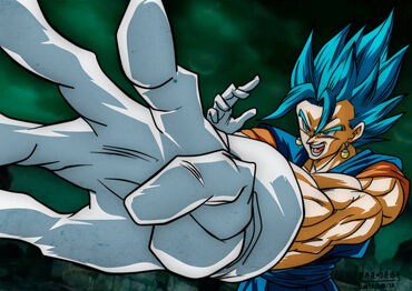 gogeta and broly (dragon ball and 2 more) drawn by takahashi_yuuya