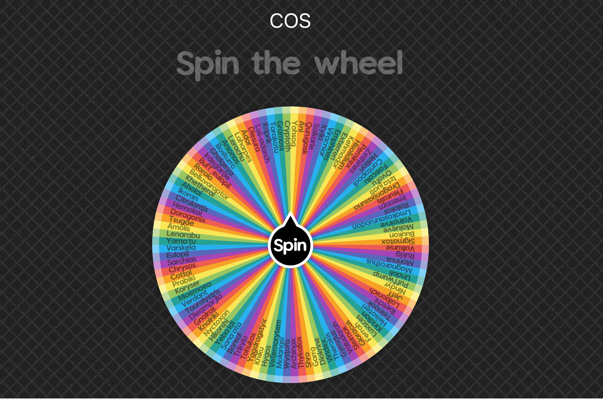 Creatures of Sonaria  Spin the Wheel - Random Picker