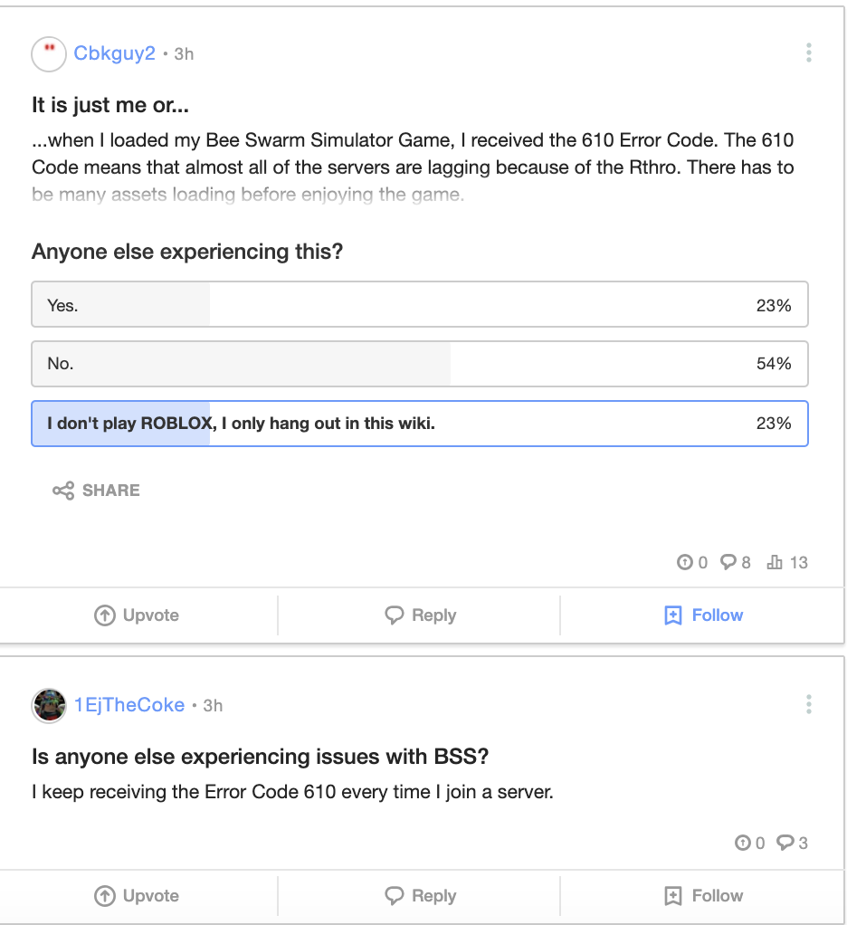 It Is Just Me Or Fandom - roblox wiki error code 610