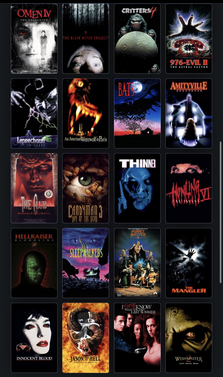 My Top Worst 50 Horror Movies Of The 90s Fandom