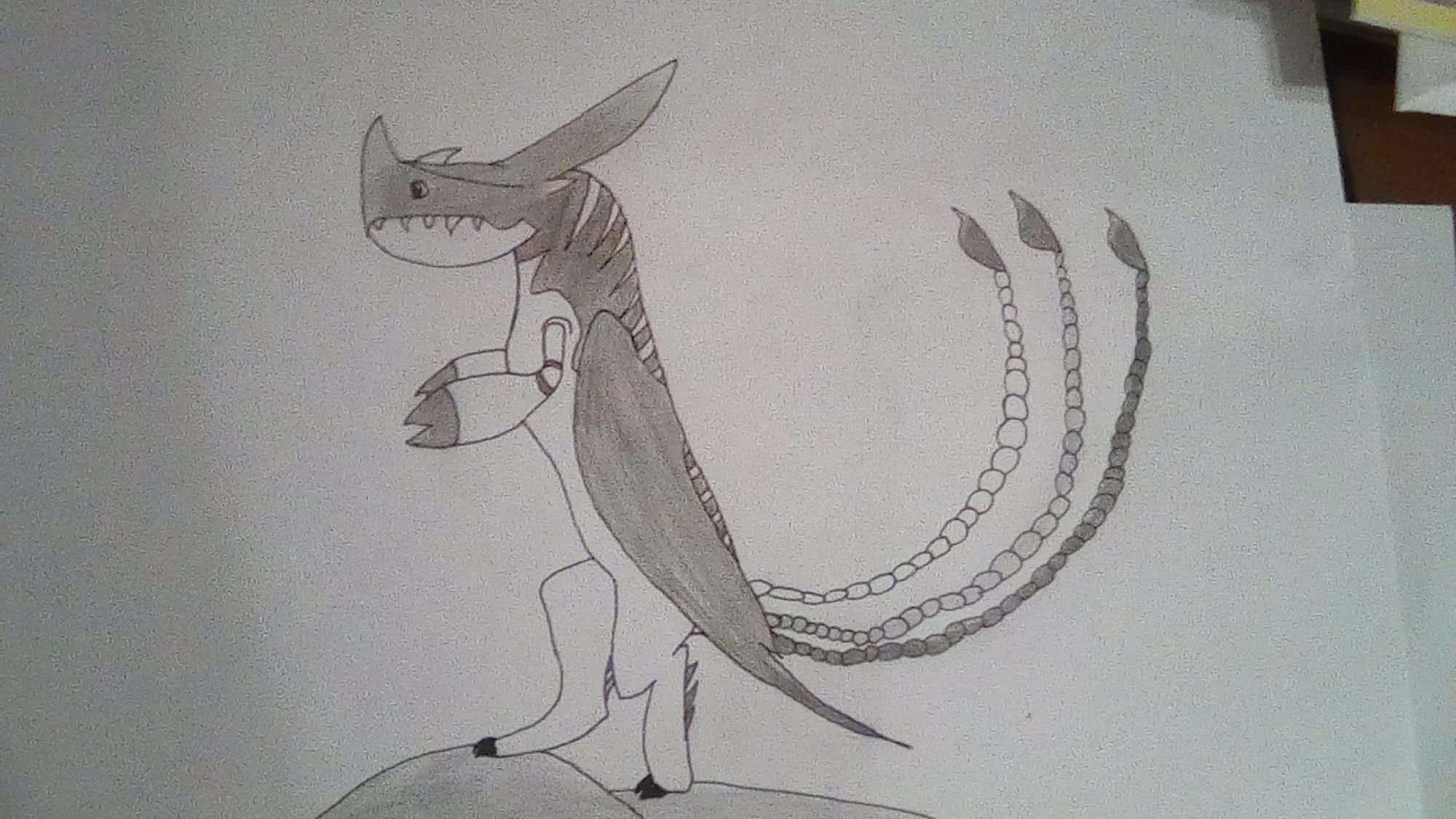 Как нарисовать дракона тройной удар