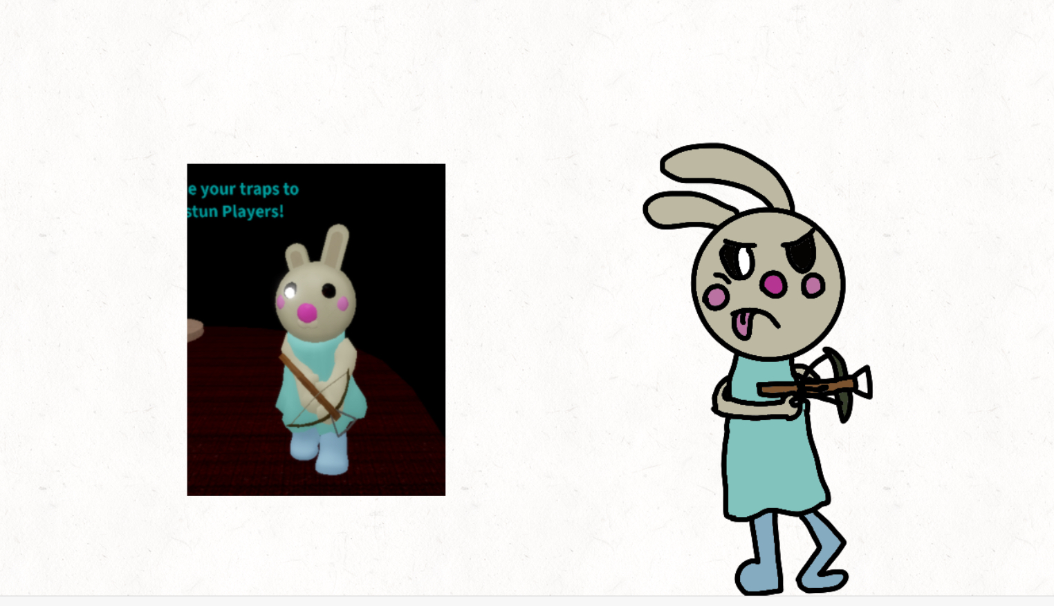 I Had To Draw Bunny Fandom - roblox piggy bunny skin drawing