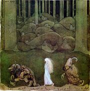 John Bauer - Bianca Maria and two trolls