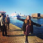 From "@twt_movie" Instagram/Websta: "A beautiful day in Holland for some outside rehearsals with @louisaconnollyburnham & @mckelldavid. #TimeWillTellMovie".