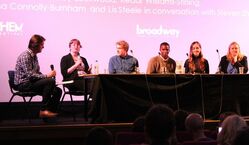 Tweeted by "@MayhemTeen" on October 25th: "Massive thanks to @DebbieBMoon @bllockwood @louisacburnham & @KedarWStirling & Lis Steele for today’s Wolfblood panel".