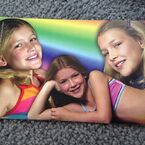 Found this picture on Nathalia Ramos's Facebook page. The caption for the picture: "There are so many things I want to address about this photo. But firstly, Mom, how did you let this happen? #tbt #firstcompcard #model #rainbow".