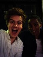 Tweeted by "Jake Davis" an hour ago: "@Zoelynn20 smile, be happy because me and @AJSawyer love you! x".