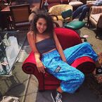 Tweeted by Alexandra 12 hours ago: "Found the #comfycouch at the flea market 😍😍".