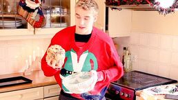 Tweeted by "@DanOMalls" on December 11th: "Big balls of cookie dough! Did some Christmas cooking with @bllockwood this week! #festive http://youtu.be/-RFD4ssbvGQ".