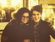 Tweeted by "PopShack" an hour ago: "We LOVE this pic of @Jessica___Green And @BradKavanagh - so happy you two met! @TEENHOOT".