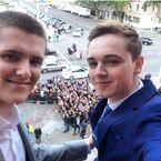 Tweeted by Eugene 3 hours ago: "Lancel and the King @dean_c_chapman at #GoTPremiereSF yesterday with the amazing fans saying hello to…".