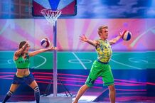 Tweeted by "@TellyPlanet" on August 23rd: "@bllockwood playing basketball instead of tumbling, tut tut #tumble".