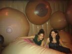 Tweeted by "@tashadhanraj" 4 hours ago: "When in #NYC, jump on bouncy boobies with your immediate family. @tasied".