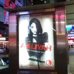 Tweeted by "@officialLogic" 6 hours ago: "I was walking thru Times Square NY, and I ran into this...The homie @alexshipppp #Aaliyah Nov.15th 8pm…".