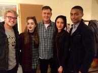 Tweeted by Louisa an hour ago: "The House of Anubis cast showing our support to our co-star Paul (Mr Sweet) in 12 Angry Men! It's AMAZING!".