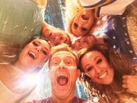 Tweeted by "@Ianhwatkins" on August 24th: "HIIYYYAAA from the @BBCOne #Tumble studio !!! 👍👍 @bllockwood @kristinallen44 @would_kat @hollycj91 @mustbejp & moi 😀".