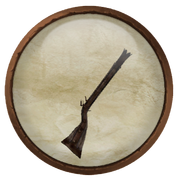 Rusty flintlock rifle