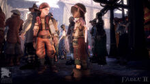 Rose (left), as she appeared during early development.