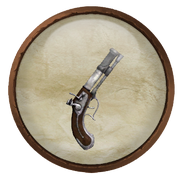 Steel flintlock pistol