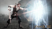 The Hero of Fable III using magic.