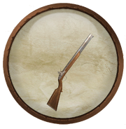 Iron flintlock rifle
