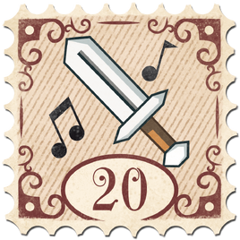 Stamp Swinging Sword