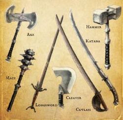 Melee weapons