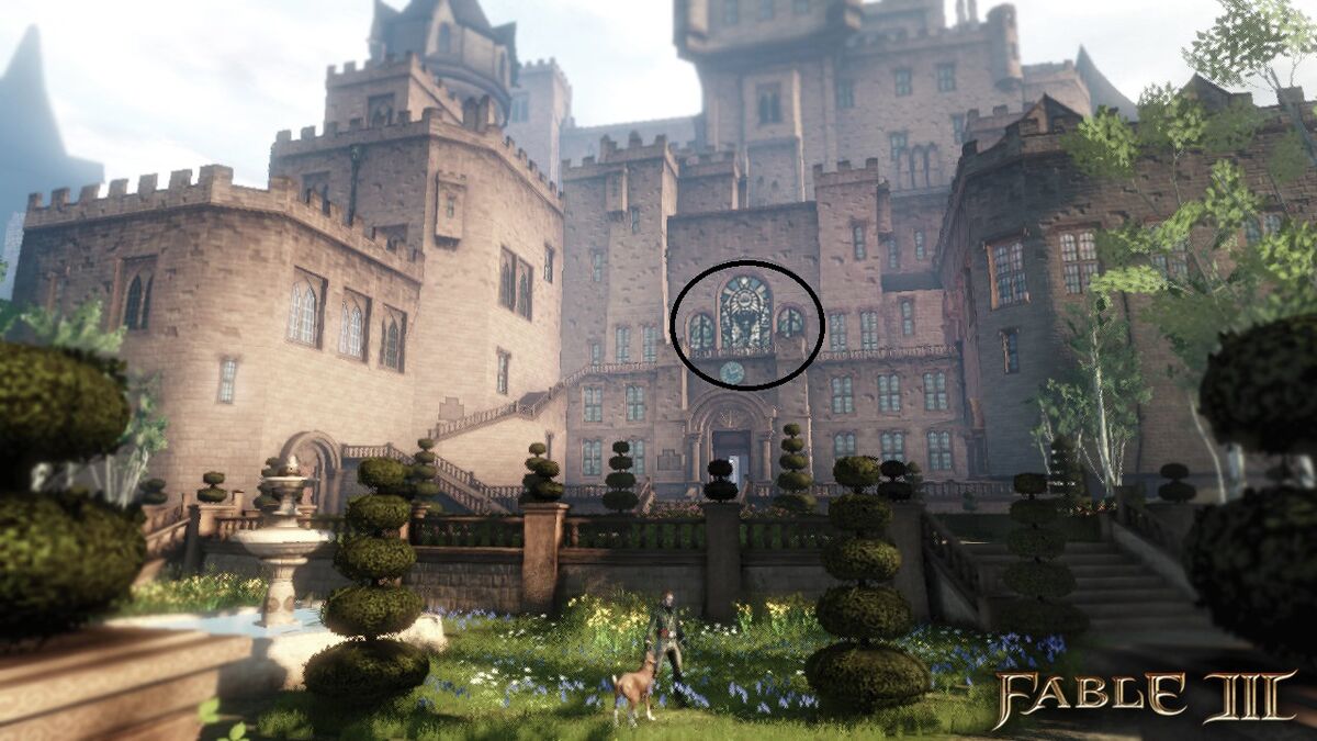 Image of Fable 3 long hairstyle location - Fairfax Gardens