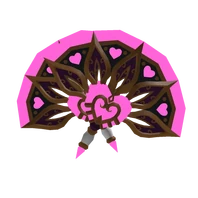 Dual Pinkheart Fans cosmetic