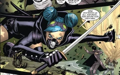 Mayumi fighting off Rapunzel's bezoars