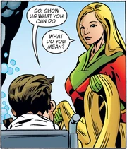 Rapunzel trying out for the superhero team