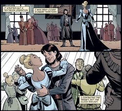 Meeting his future third wife, .