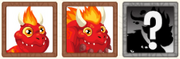 Flaming rock dragon