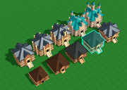 The model of the Town Center changes upon level up
