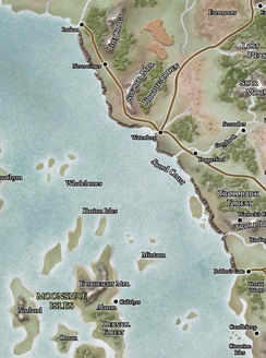 Mapa Wybrzeża Mieczy