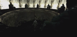 The Orange Clan speaking with the Oracle