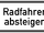 Radfahrer absteigen