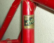 Decal an einem Raleigh-Rennrad