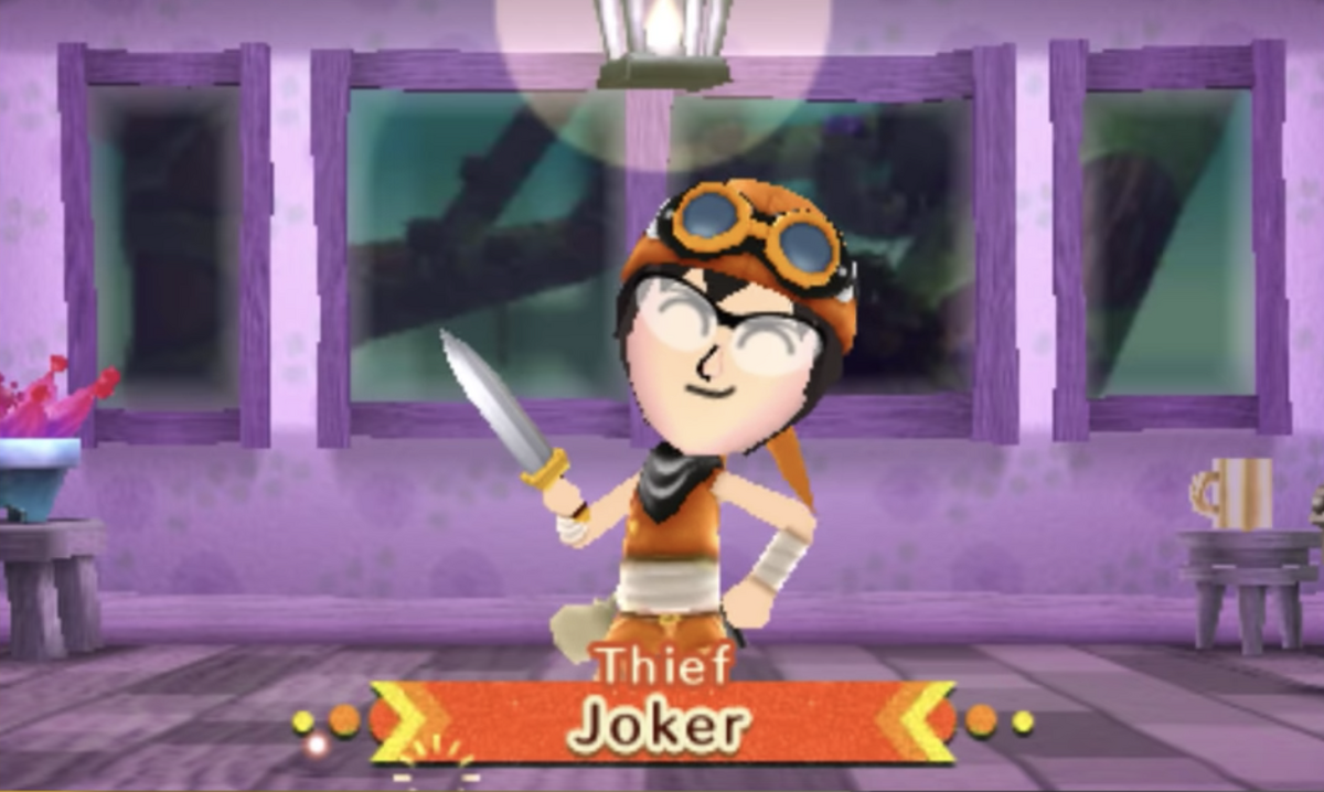 I made a joker mii (fire force), but if you're curious, I don't have online  so i don't have a access code : r/Miitopia