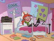 Vicki in her room. The "V" and "Rock" could make up something...